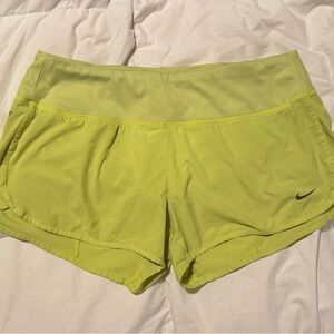 Nike Women's Bright Yellow Athletic Shorts